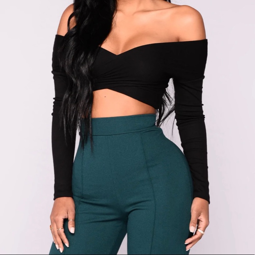 Myina Criss Cross Top - Black